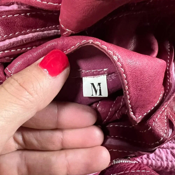 GIMOS Leather & Mesh Jacket Shirt RED RARE Vintage M Goodfellows Casino - Picture 4 of 9